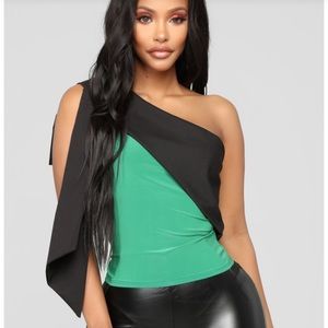 Fashion Nova One Shoulder Blouse